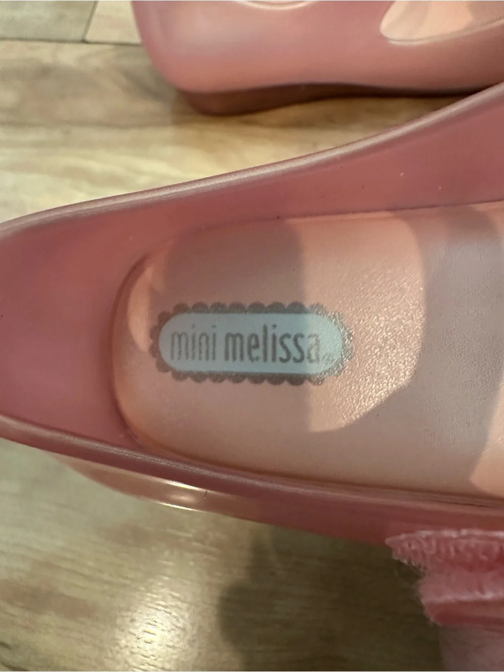 Mini Melissa Girls Pink Jelly Bow Mary Jane Shoes Size 9 Toddler